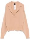 pinko - Evanescente beige wool and cashmere sweater