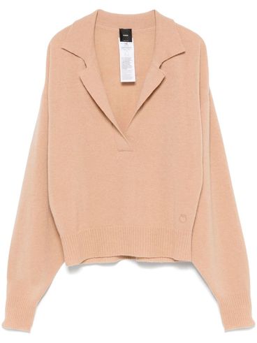 PINKO - Evanescente beige wool and cashmere sweater