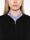 pinko - Tirage black cotton sweatshirt with a zipper - 3