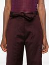 pinko - Caproni burgundy wool-blend cargo pants - 1