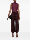 pinko - Caproni burgundy wool-blend cargo pants - 3