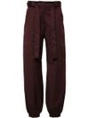 pinko - Caproni burgundy wool-blend cargo pants