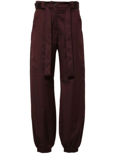 PINKO - Caproni burgundy wool-blend cargo pants