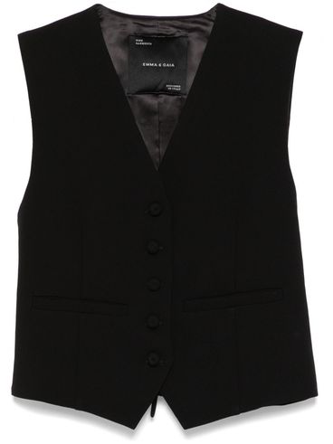 EMMA & GAIA - Black vest with pockets