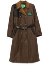 barbour - Trench lungo doppiopetto con cintura Barbour x Ganni