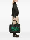 barbour - Borsa shopping in cotone verde Barbour x Ganni - 3