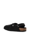 birkenstock - Sabot Tokio in camoscio nero con pelliccia - 5