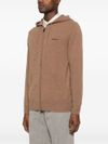 mc2 saint barth - Maglione in lana beige con cappuccio e ricamo logo - 2