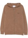 mc2 saint barth - Maglione in lana beige con cappuccio e ricamo logo