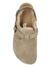 birkenstock - Sabot Tokio in camoscio beige con pelliccia - 3