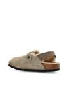 birkenstock - Sabot Tokio in camoscio beige con pelliccia - 4