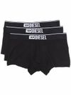 diesel - Pack of 3 black cotton boxer shorts with logo