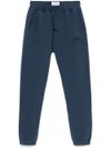 mc2 saint barth - Pantaloni tuta Bolt in cotone blu con ricamo logo