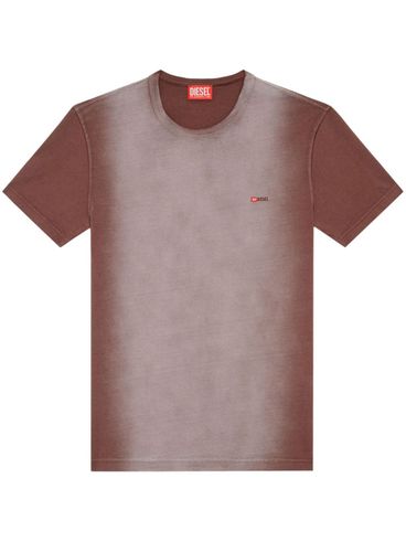 DIESEL - T-shirt in cotone beige sfumata