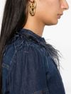 twinset - Camicia in denim con piume - 4