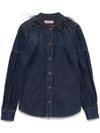 twinset - Camicia in denim con piume