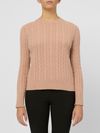 tabaroni - Maglione in cashmere beige intrecciato - 2