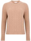 tabaroni - Maglione in cashmere beige intrecciato - 7