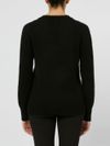 tabaroni - Maglia in cashmere nera con scollo a V - 7