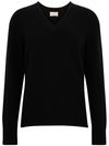 tabaroni - Maglia in cashmere nera con scollo a V