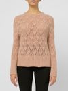 tabaroni - Maglione in cashmere beige traforato - 2