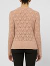 tabaroni - Maglione in cashmere beige traforato - 3