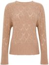 tabaroni - Maglione in cashmere beige traforato - 4