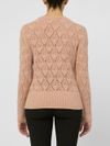 tabaroni - Maglione in cashmere beige traforato - 7