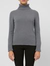 tabaroni - Maglione in cashmere grigio a collo alto - 2