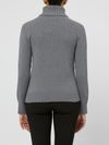 tabaroni - Maglione in cashmere grigio a collo alto - 3