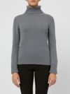 tabaroni - Maglione in cashmere grigio a collo alto - 5