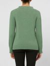 tabaroni - Maglione in cashmere verde girocollo - 7