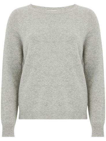 TABARONI - Maglia in cashmere grigio girocollo