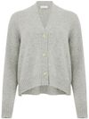 tabaroni - Cardigan in cashmere grigio con bottoni