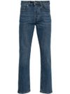 john richmond - Jeans slim in cotone con placca logo