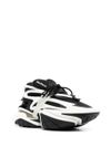 balmain - 'Unicorn' white and black sneakers with embossed logo - 2