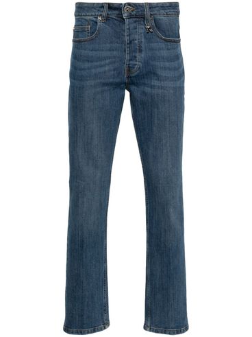 JOHN RICHMOND - Cotton jeans with logo plaque