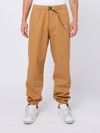 white sand - Cotton trousers with waistband belt - 4