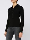 pinko - Black Portafoto polo with buttons - 1