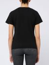 pinko - Black cotton Turbato T-shirt with logo print - 5