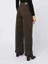 pinko - Brown cotton Preludio flared pants - 3