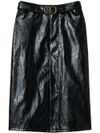 twinset - Midi skirt in artificial leather