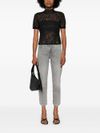 twinset - Fine knit top with semi-sheer construction - 4