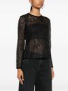 twinset - Fine long sleeves knit with lace effect - 4