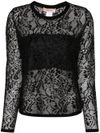 twinset - Fine long sleeves knit with lace effect