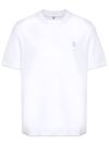 brunello cucinelli - Embroidered logo t-shirt