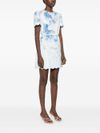 zimmermann - Short dress with floral print and waist belt. - 2