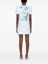 zimmermann - Short dress with floral print and waist belt. - 4