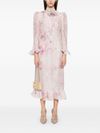 zimmermann - Abito midi rosa chiaro con stampa floreale - 4