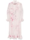 zimmermann - Abito midi rosa chiaro con stampa floreale